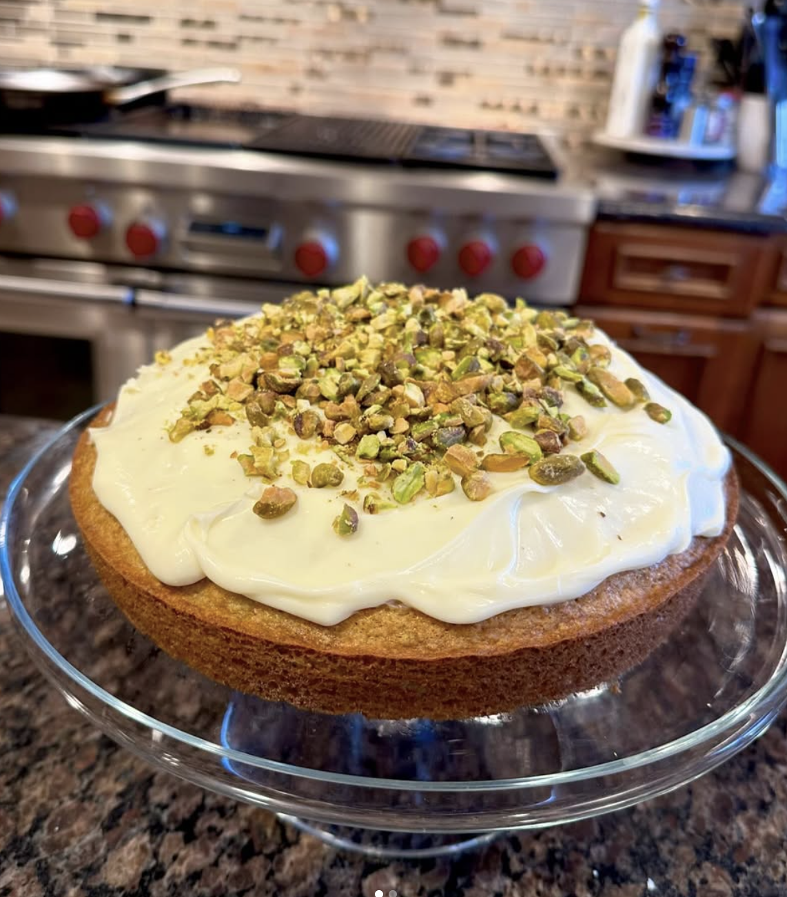 Annual Easter Cake: Lemon Pistachio Cake with Mascarpone Frosting