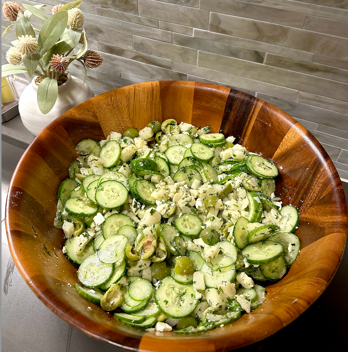 Easy Weeknight Cucumber Feta Salad